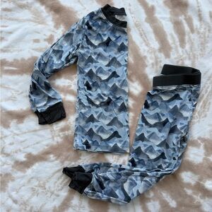 Fletch Brand Mountain Print Bamboo PJ Set - 2T